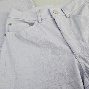 Naked Wardrobe XS (25×33) Lilac Purple Faux Snake Leather Pants NWOT L742